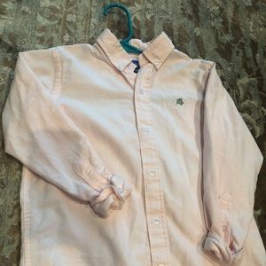 Preppy pink shirt, cotton twill long sleeve